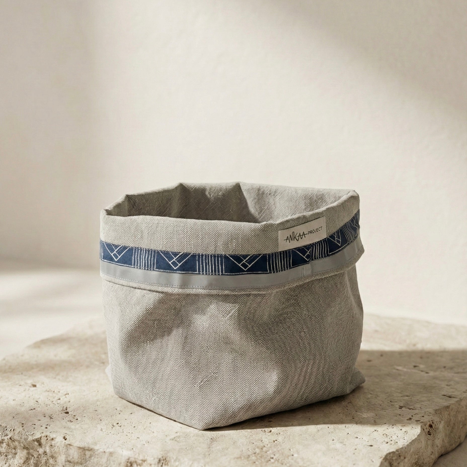 Upcycled fabric basket